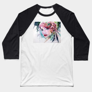 Beauty with flowers Baseball T-Shirt